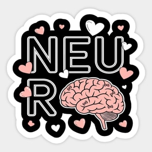 Neuro Nurses Brain Candy Heart Neuroscience Nurse Sticker